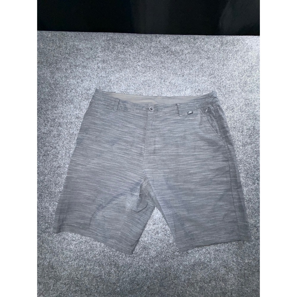 AFTCO Mens Fishing Shorts Gray Heathered Performance Pockets Size 38